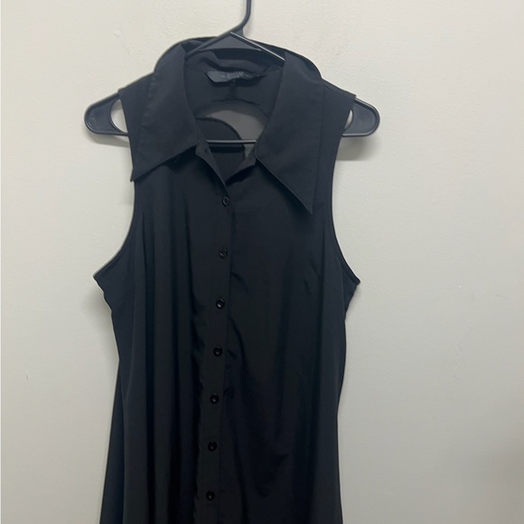 Killstar Black Sleeveless Button-Down Dress - Picture 2 of 6